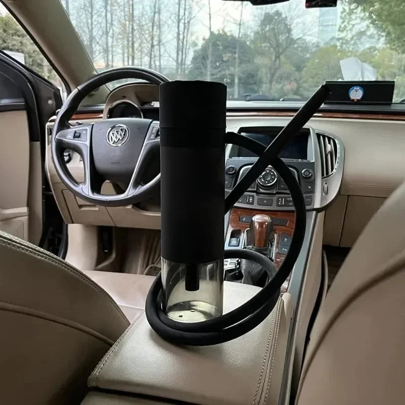 Portable Car Hookah Set with Ceramic Bowl Chicha Hose Acrylic Shisha Grass Smoking Pipe for Travel Cigarette Accessories